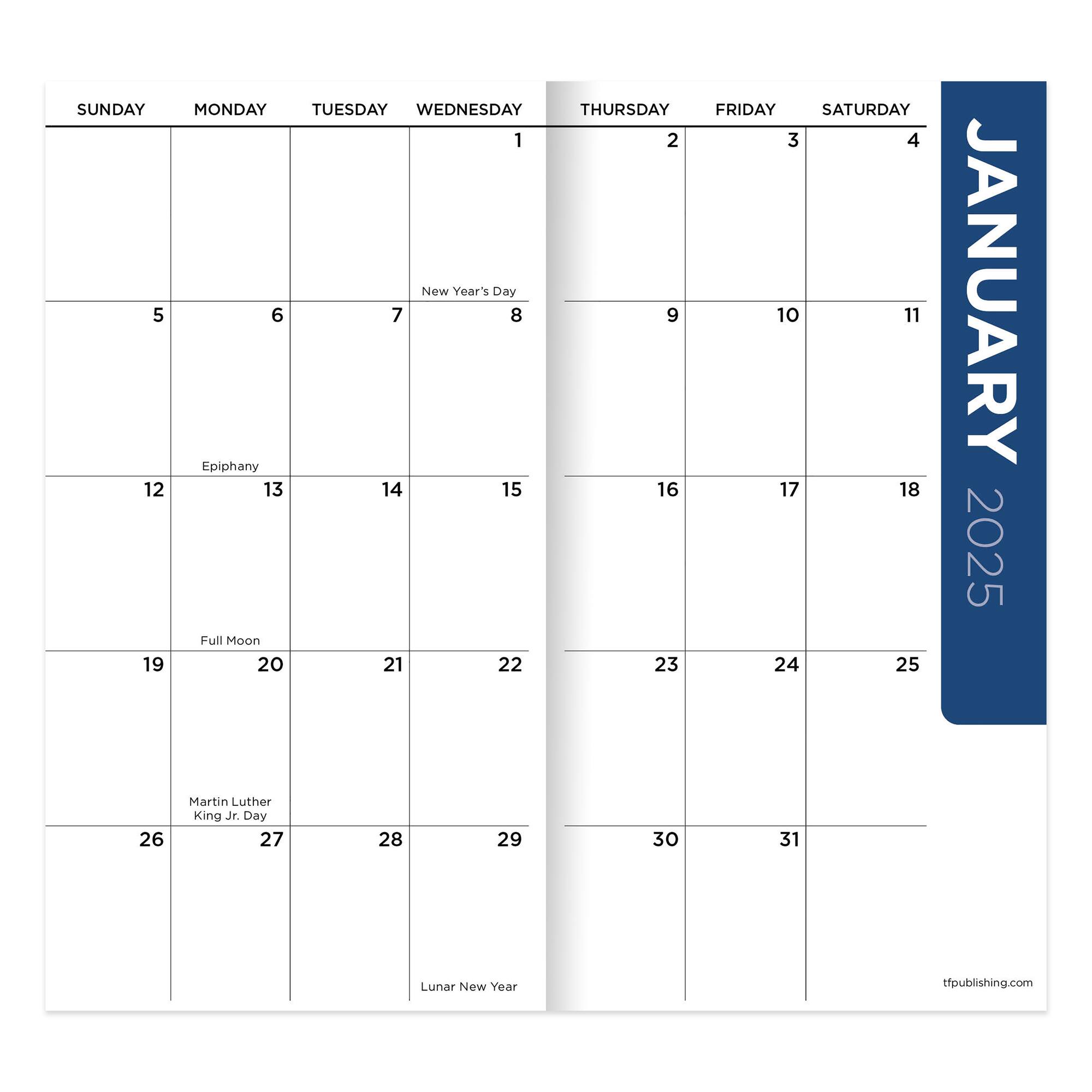 TF Publishing 2025-2026 Small Farmhouse Gingham Monthly Pocket Planner